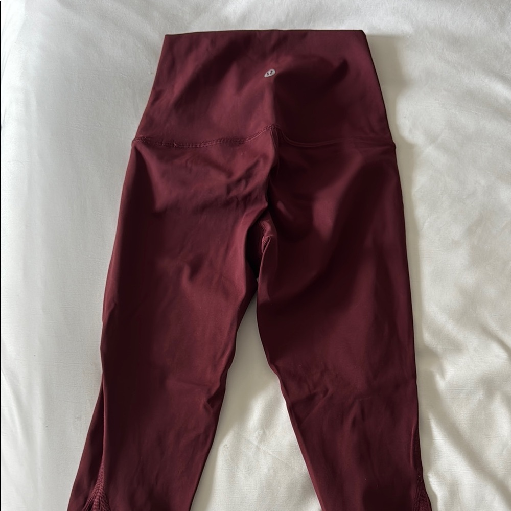 lululemon Wine Burgundy Leggings - Picture 2 of 5